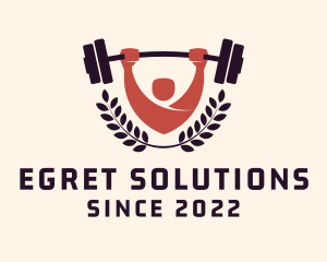 Gym Instructor Barbell logo design