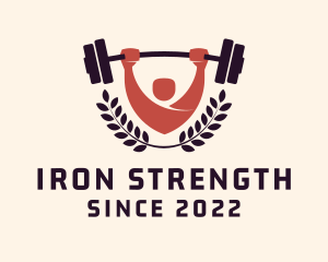 Powerlifting - Gym Instructor Barbell logo design