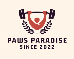 Gym Instructor Barbell logo design