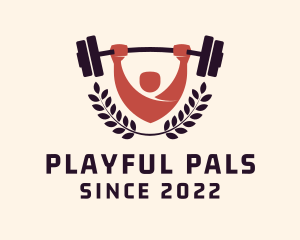 Gym Instructor Barbell logo design