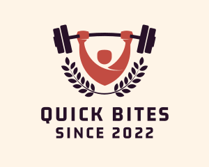 Gym Instructor Barbell logo design