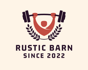 Gym Instructor Barbell logo design