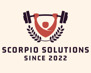 Gym Instructor Barbell logo design