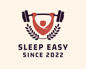 Gym Instructor Barbell logo design