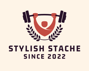 Gym Instructor Barbell logo design