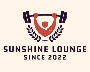 Gym Instructor Barbell logo design