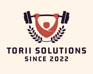 Gym Instructor Barbell logo design