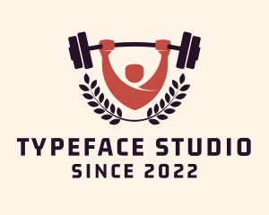 Gym Instructor Barbell logo design