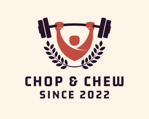 Crossfit - Gym Instructor Barbell logo design