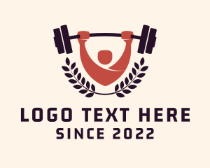 Weightlifter - Gym Instructor Barbell logo design