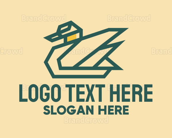 Geometric Farm Goose Logo