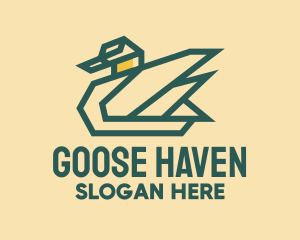 Goose - Geometric Farm Goose logo design