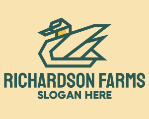 Geometric Farm Goose  logo design