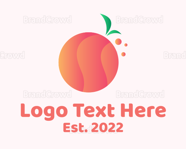 Gradient Orange Fruit Logo