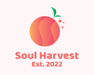 Gradient Orange Fruit logo design