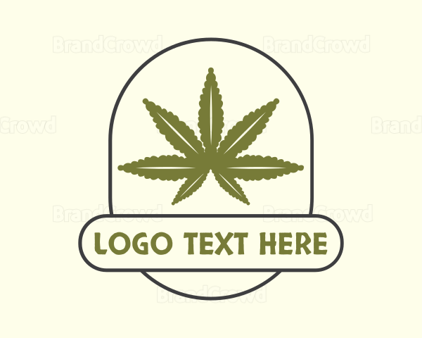 Cannabis Ganja Farm Logo