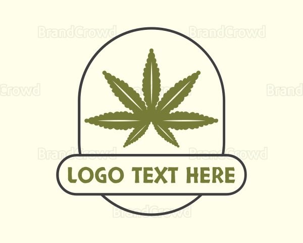 Cannabis Ganja Farm Logo