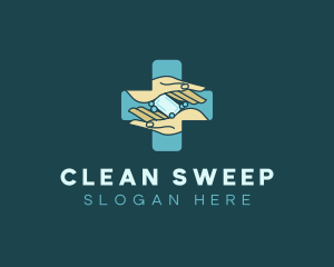 Hygiene - Hand Wash Soap Health Cross logo design