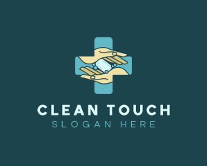 Hygiene - Hand Wash Soap Health Cross logo design