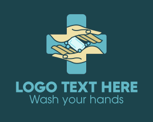 Health - Hand Wash Soap Health Cross logo design