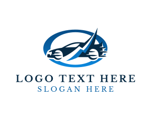 Drag Race - Fast Lightning Car logo design