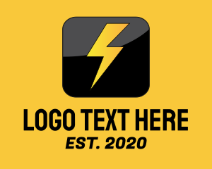 App - Electricity Lightning App logo design