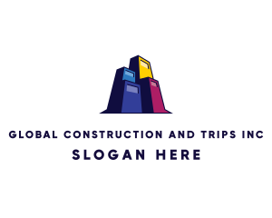 Broker - Colorful Building Contractor logo design