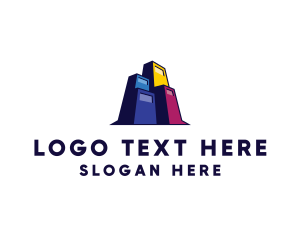 Modern - Colorful Building Contractor logo design