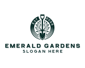 Shovel Gardening Planting logo design