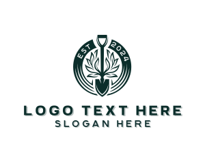 Eco - Shovel Gardening Planting logo design