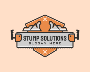 Stump - Planer Saw Carpentry logo design