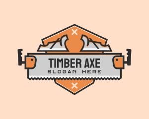 Planer Saw Carpentry logo design