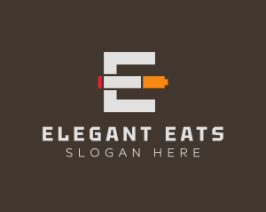 Cigarette Company Letter E logo design