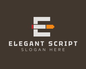 Cigarette Company Letter E logo design