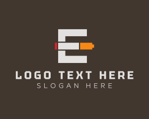 Device - Cigarette Company Letter E logo design