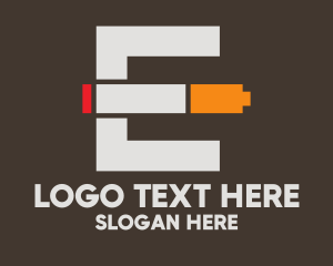 Smoker - E-Cigarette Vape Pen logo design