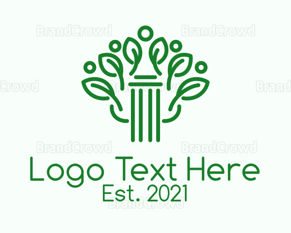 Green Pillar Plant Logo