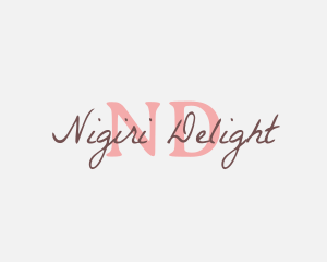 Feminine Script Writing logo design