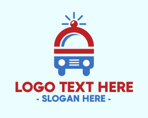 Siren - Food Police Car logo design