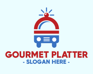 Platter - Food Police Car logo design