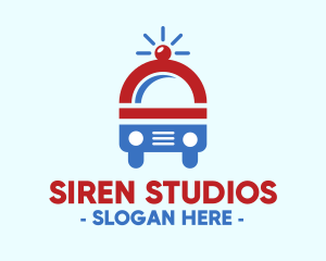 Siren - Food Police Car logo design