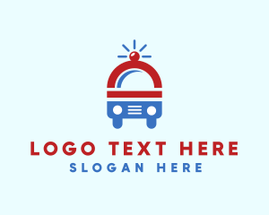 Transport - Food Police Car logo design