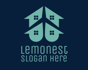 Aircraft - House Apartment Airplane logo design