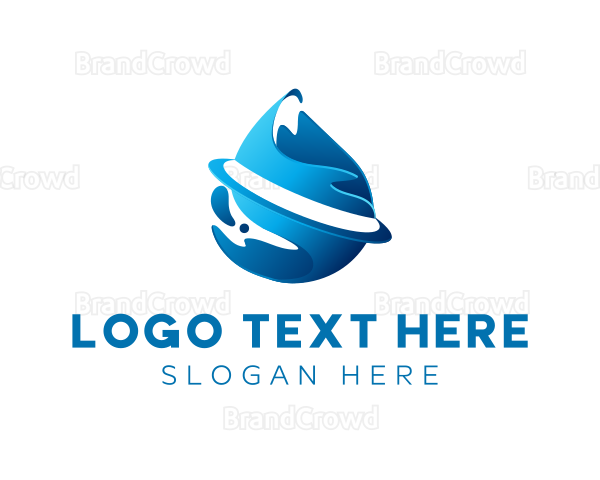 Clean Liquid Drop Logo