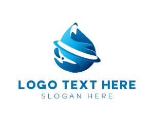 3d - Clean Liquid Drop logo design