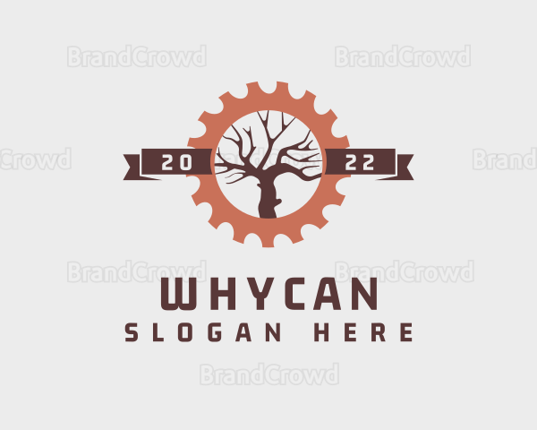Tree Saw Woodwork Logo