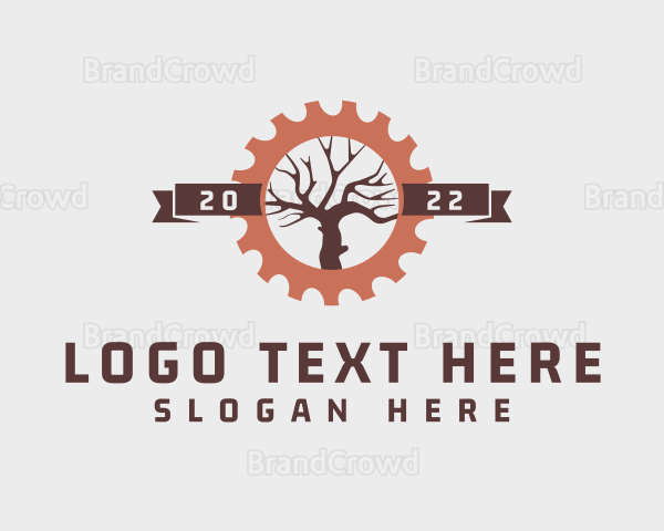 Tree Saw Woodwork Logo