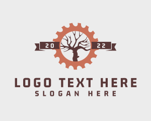 Round Saw - Tree Saw Woodwork logo design