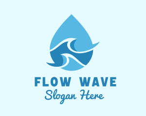 Current - Sea Water Droplet logo design