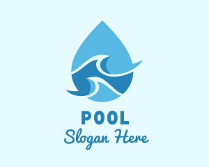 Aqua - Sea Water Droplet logo design